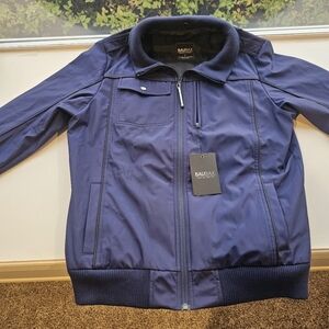 Babeau Men's Bomber Jacket Blue Size Large